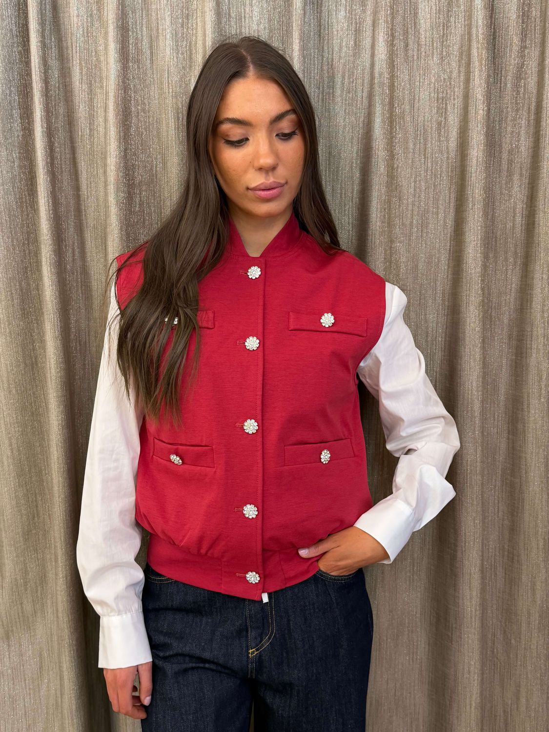 Gilet Gioiello Rosso Tensione In