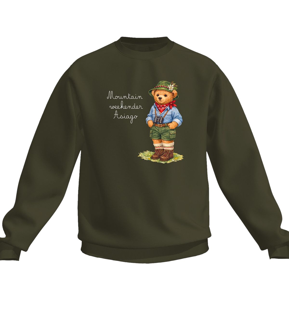 Felpa Uomo Orso Verde