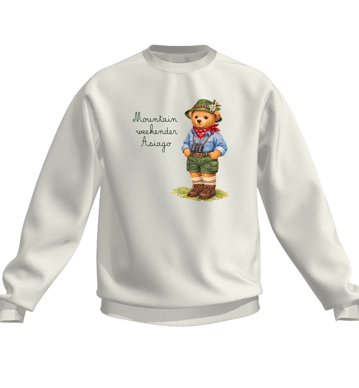 Felpa Uomo Orso Bianca