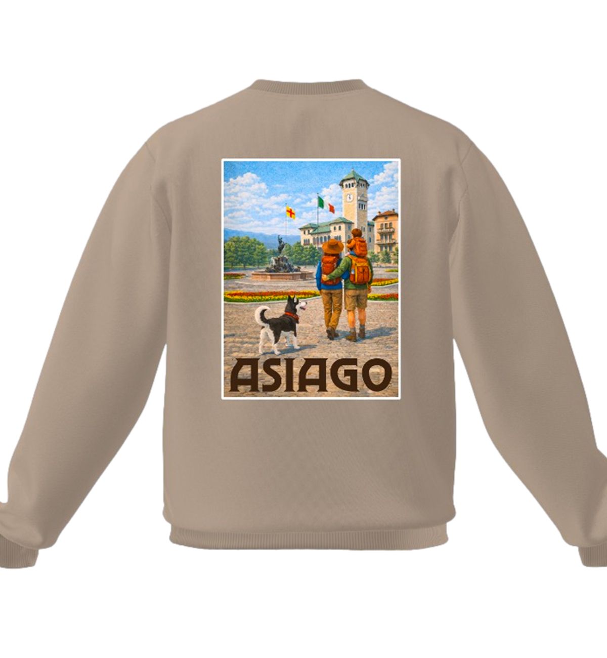 Felpa Uomo Asiago Nocciola Pastello