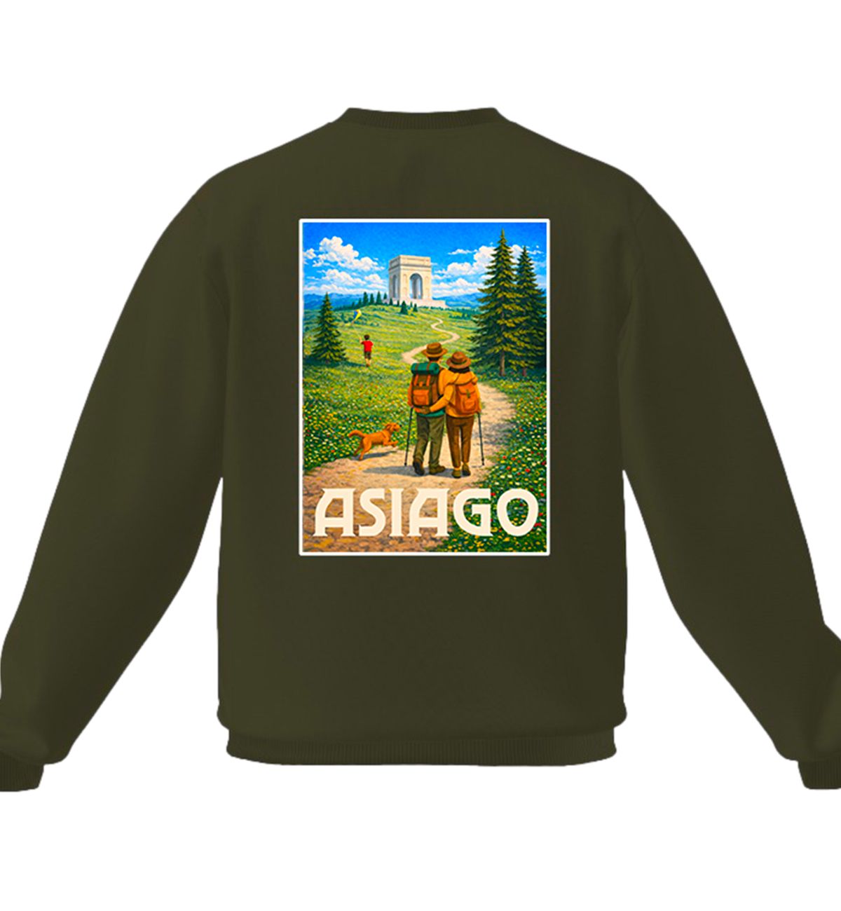 Felpa Uomo Asiago Verde Militare