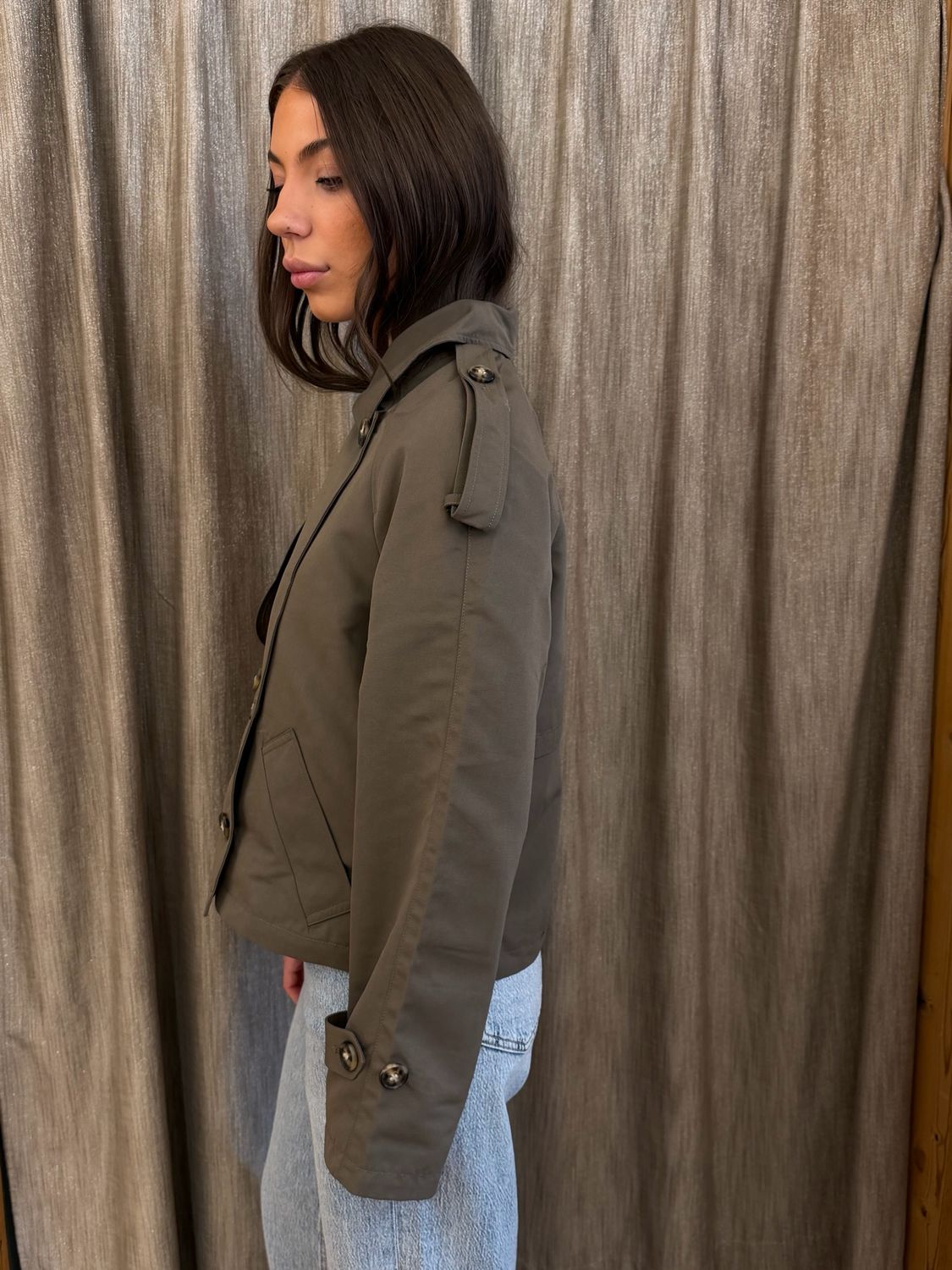 Trench Crop Militare Vero Moda