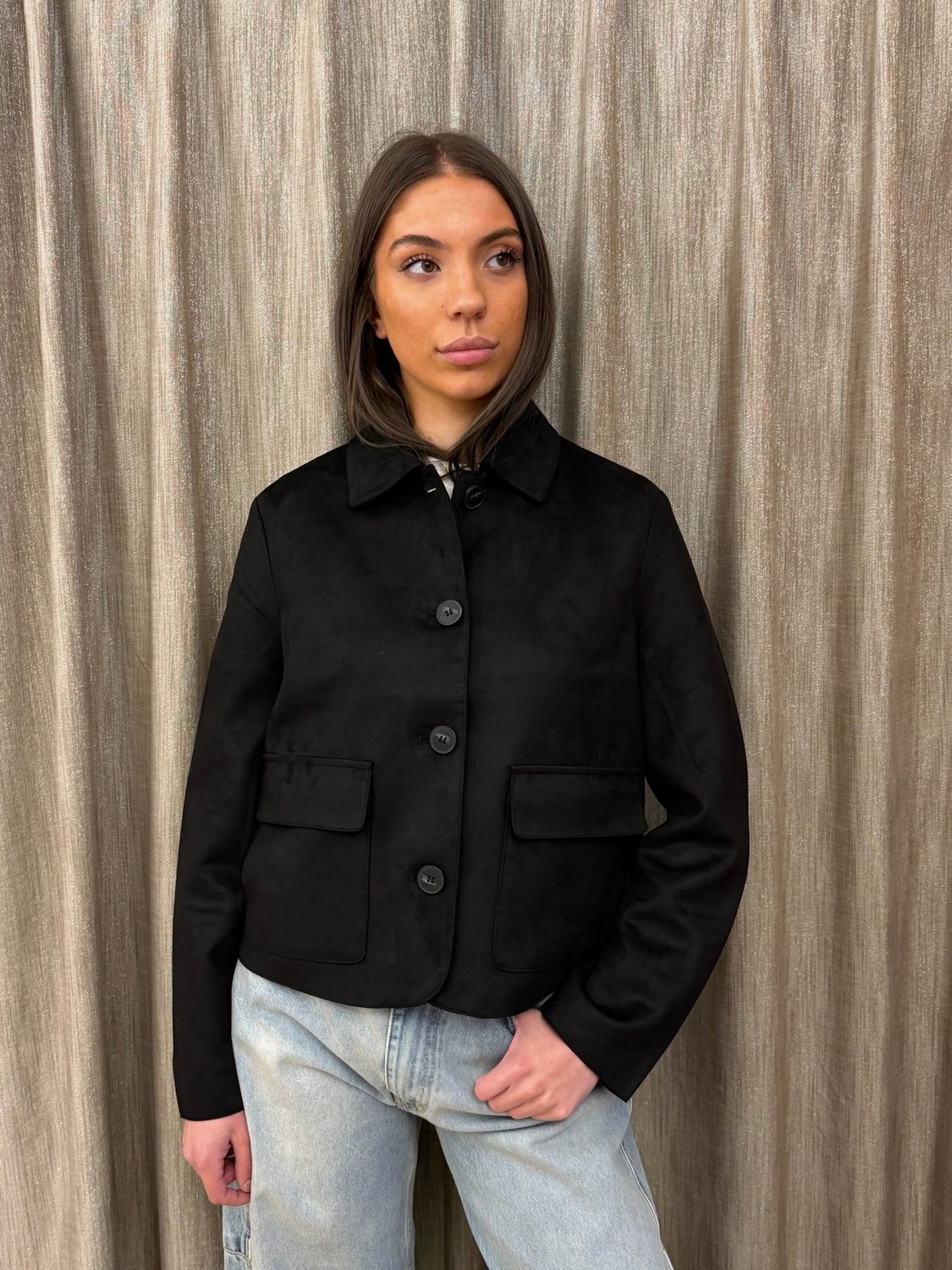 Giubbo Suede Nero Vero Moda