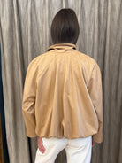 Bomber Intreccio Suede Beige Tensione In