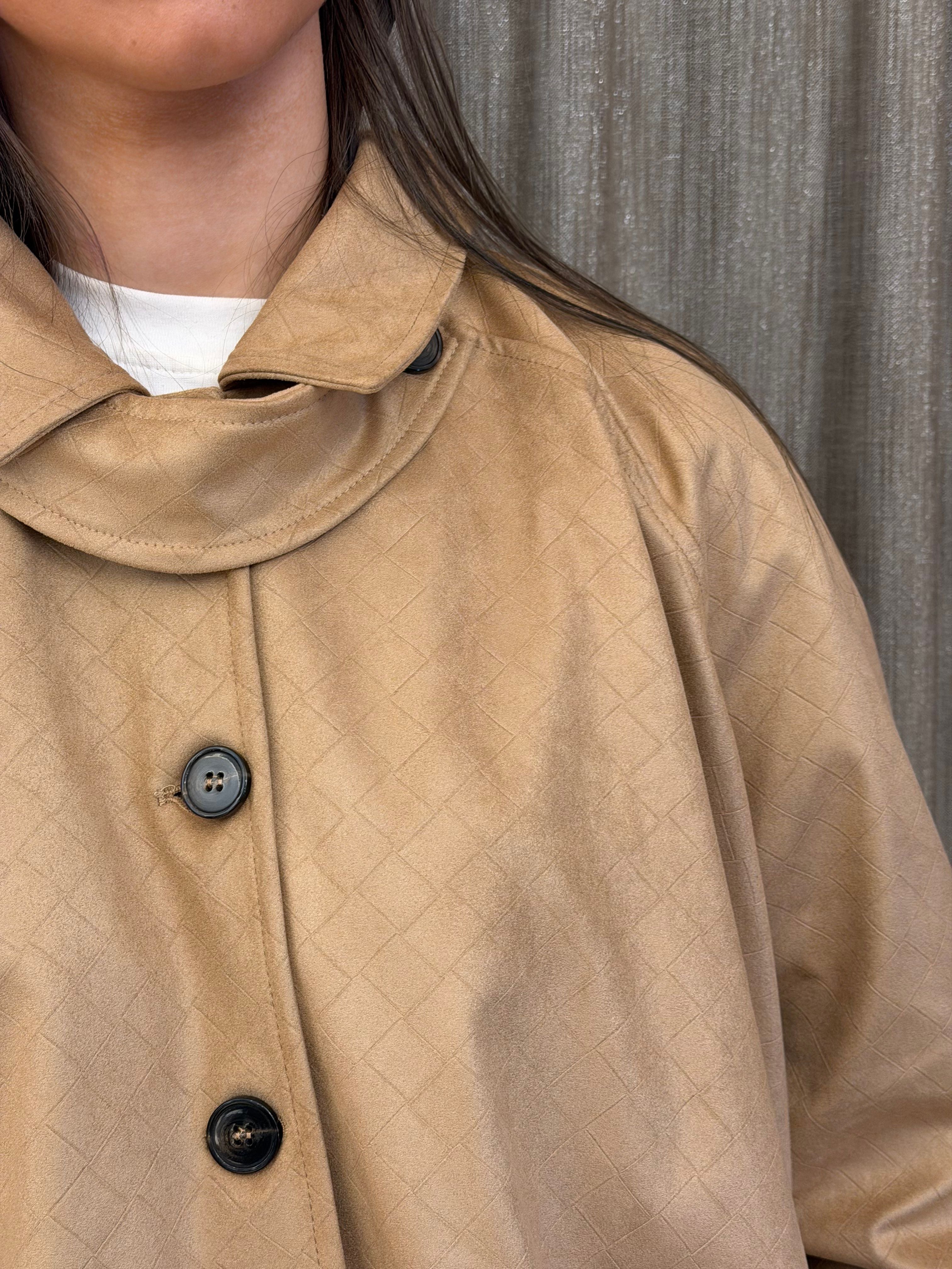Bomber Intreccio Suede Beige Tensione In